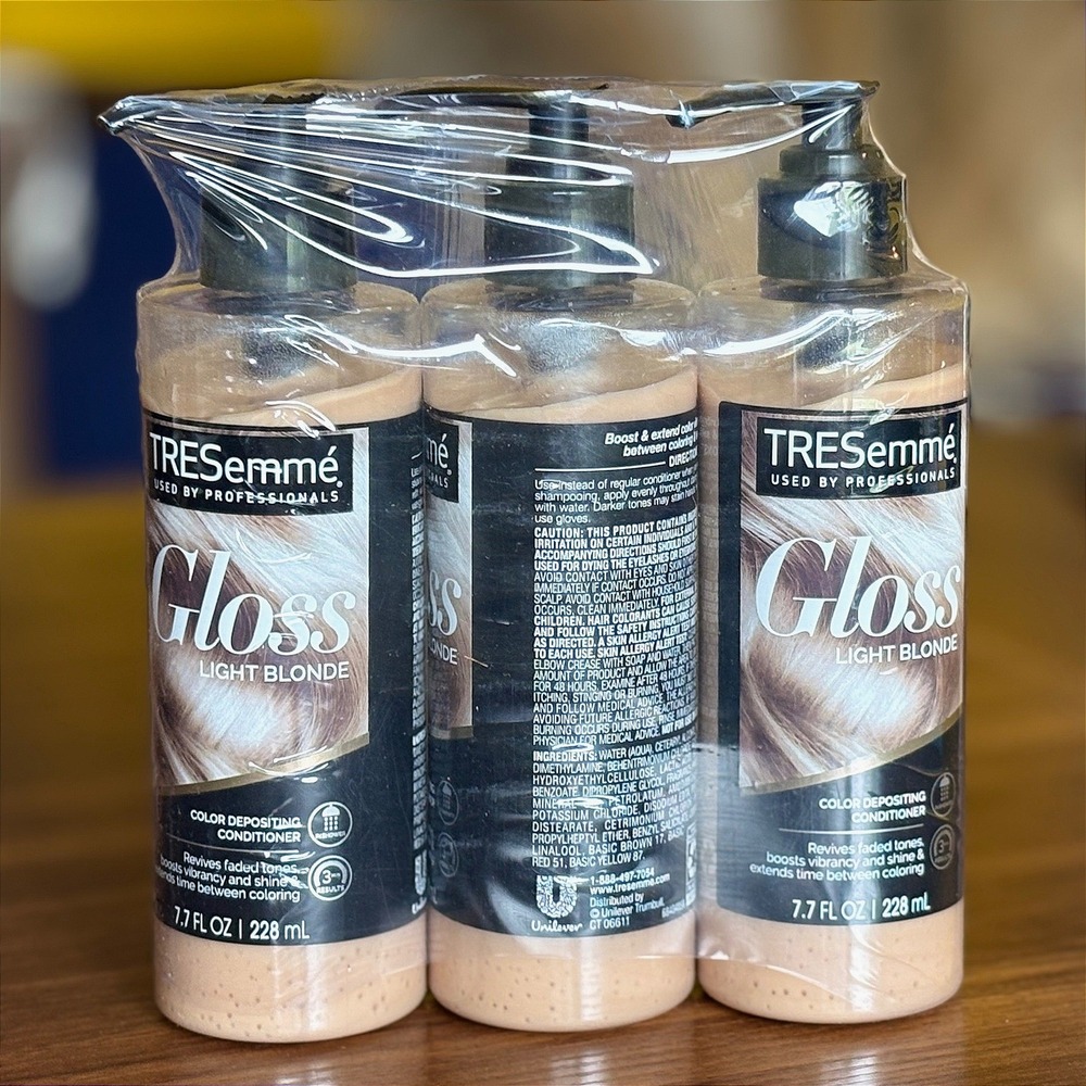 TRESemme Gloss Color Depositing‎ Conditioner Light Blonde 7.7oz 3 Pack New